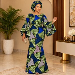 Tissu imprimé africain Ankara de haute qualité pour vêtements, robes, jupes, hauts et couture - Product Image 2