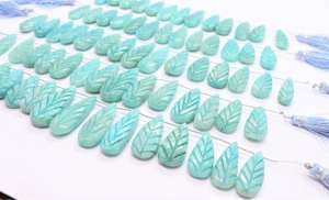 Cuentas de Amazonita Curvadas a Mano en Forma de Pera Larga, 10x28-12x32MM, Cuentas de Amazonita en Forma de Pera de 8 Pulgadas - Product Image 4