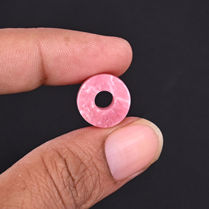 Perles de rhodochrosite 18 carats, forme ronde, 14x8x5 mm - Product Image 2