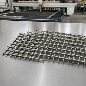 [APEC] Panneau de treillis soudé en acier inoxydable à mailles carrées, fil de 3 mm / 5 mm, 1220x2440 mm, plaque à grille carrée - Product Image 1