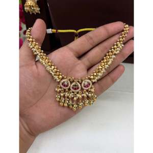 Zivah Premium Heritage Gold-Plated Bridal Necklace & Earring <b>Set</b>-Luxury Fine Jewelry - Product Image 2