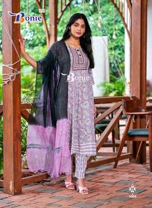 2024 último conjunto de pantalón Kurta bordado de rayón Dupatta para mujer para ocasiones casuales y especiales ropa india y paquistaní - Product Image 3