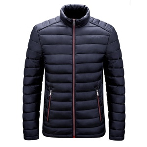 Men's <b>Yellow</b> <b>Puffer</b> <b>Jacket</b> Stand Collar Zipper Closure Windproof Casual Winter Coat Regular Length Solid Color - Product Image 5