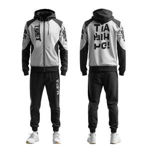 Conjunto Deportivo Casual de Verano para Hombre, Ligero, 100% Poliéster, con Diseño de Bloques de Color y Pedrería - Product Image 1