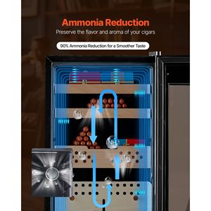 Humidor Elettrico per Sigari da 60L, 350 Pezzi, Raffreddamento a Compressore, Controllo Costante di Umidità e Temperatura per Uso Domestico - Product Image 5