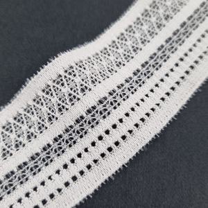 Tissu en dentelle extensible à œillets rayés, 3 cm de large, léger, élastique, pour lingerie, sous-vêtements, vêtements, usage décoratif - Product Image 2
