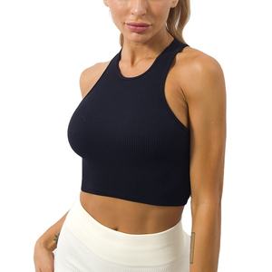 Haute qualité Crop débardeur femmes nouveau Style Yoga sport soutien-gorge séchage rapide haut de Fitness belle sans couture dos Gym utilisation - Product Image 1