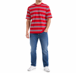 Striped Crew Neck Short Sleeve T-<b>Shirt</b> Casual Everyday Comfortable Regular Fit Unisex Summer Streetwear Breathable Lightweight - Product Image 2