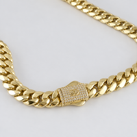 Collier cubain élégant en or massif 10K 14K 18K, inspiré du hip-hop, serti de diamants Moissanite, un incontournable pour les hommes