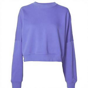 Sweat-shirts amples grande taille respirants à motif uni et lettres, collection automne-hiver, coupe courte décontractée - Product Image 4