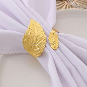 Black Coated Napkin <b>Ring</b> Casted Leaf Design Reusable Napkin Holder Decorative Napkin <b>Rings</b> <b>for</b> Birthday Parties Home Decoration - Product Image 6