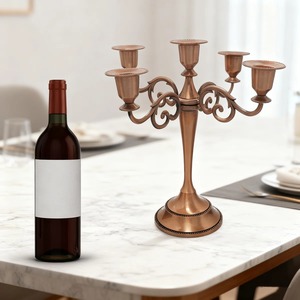 Candelabro decorativo de hierro de cinco brazos para centro de mesa y decoración de eventos al mejor precio - Product Image 2