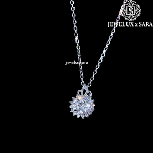 Collar de Plata con Diamante Moissanite de Moda con Colgante Brillante para Mujer, Ideal para Bodas, Fiestas de Compromiso y Uso en la Oficina - Product Image 6