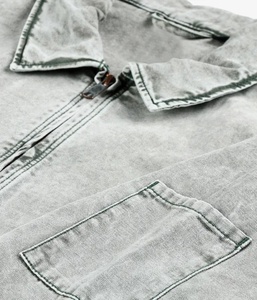 OEM ropa personalizada del fabricante de alta calidad de algodón con cremallera desgaste Hip Hop chaqueta para los hombres - Product Image 3