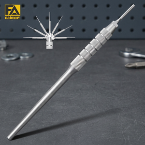 Manche de scalpel rond Siegel n° 3 lames avec pointe réglable de 16 cm, compatibles avec les lames n° 10-15 avec logos personnalisés imprimés au laser - Product Image 2