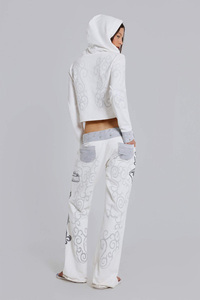 Pantalones Jogger Personalizados para Mujer, Lavados y con Efecto Desgastado, Estilo Urbano, Casuales, Holgados, de Mezcla de Algodón, Moda Vintage - Product Image 4