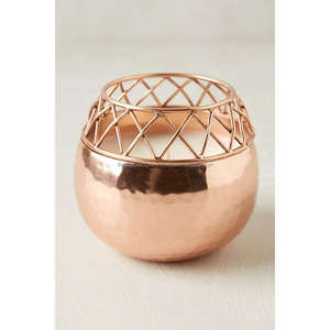 Holiday Christmas Theme Silver Votive Metal Candle <b>Holder</b> Jar Ball Shaped Tableware Accent <b>Tealight</b> Candle Jar & Vessel For Home - Product Image 3