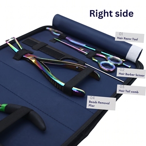 Kit professionnel de pinces pour extensions capillaires Microlink, outil d'ouverture et de fermeture de micro-perles, coupe-keratine, outils de coiffage de précision - Product Image 5