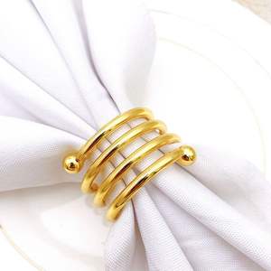 Anillo para Servilletas de Latón Pulido de Alta Calidad, Accesorios de Decoración de Mesa de Lujo para Bodas, Fiestas, Restaurantes y Hogar - Product Image 1