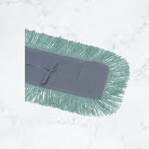 Mopa de hilo de algodón ecológica y duradera con autoescurridor, mango de hierro para limpieza de suelos de uso intensivo, mango largo - Product Image 1