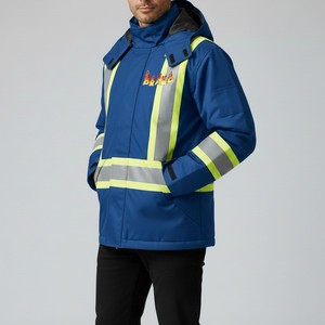 High Visibility Reflective <b>Jacket</b> with Reflective Tape for Road Construction and Traffic Safety Personnel - Product Image 1