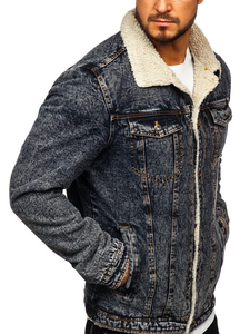 2025 Custom Designed Thickened <b>Denim</b> Winter Jacket Unisex Canvas Street Wear Wholesale Fashionable Warm Patchwork Hooded <b>Coat</b> - Product Image 2