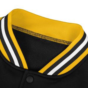 High Quality Men's High Street Style Slim-Fit Varsity Jacket Leather & Wool Material Windproof Breathable Winter Jacket - Product Image 6