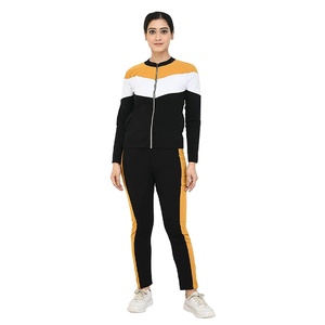 Custom Wholesale Women Colorblock Zip Up Jacket Slim Fit Sweatpants Olive Green Black Breathable Tracksuit Manufacturer - Product Image 6