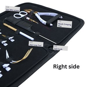 Kit de Herramientas Comerciales para Extensiones de Cabello con Alicates de Crimpado de Microperlas de 3 Orificios de Acero Inoxidable, Herramientas Aplicadoras de Microenlaces y Peine de Cola - Product Image 4