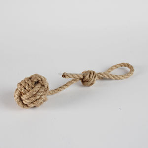 Jouet pour chien en chanvre naturel, vente en gros auprès d'un fabricant vietnamien, balle en corde écologique pour l'entraînement, la mastication et l'exercice quotidien - Product Image 1