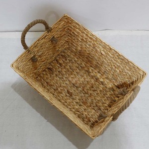 Rectangular Storage <b>Basket</b> Laundry <b>Basket</b> with Rope Handles <b>for</b> <b>Shelf</b> Organizer and Home Storage - Product Image 6