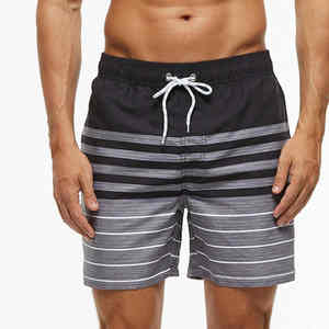 Shorts de Baño para Hombre, Talla Grande, 100% Algodón, Secado Rápido, Transpirables, con Cierre de Cordón, Diseño Liso, Ecológicos, 180g - Product Image 2