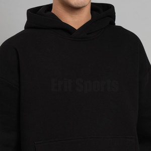 Cotton/Polyester Winter Two-Piece Breathable <b>Lightweight</b> <b>Hoodie</b> Shorts Set for Men Gym Training Customizable Size Casual Wear - Product Image 5