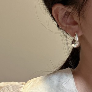 Pendientes de Aro de Plata de Ley S925, Estilo Coreano, Texturizados, Personalizados, de Lujo, para Fiestas, Venta al por Mayor - Product Image 2