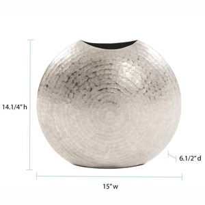 Vase de table moderne en fer craquelé, accent décoratif pour la maison, ornement floral pour restaurant, centre de table élégant - Product Image 2