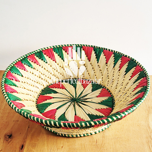 Panier ouvert rond en herbe de Moonj naturelle fait main - Écologique, durable, mini format, usage polyvalent - Product Image 3