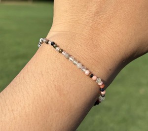 Assorted Natural Gemstone <b>Bracelet</b> 925 Sterling <b>Silver</b> <b>Adjustable</b> Mixed Crystal Beaded <b>Bracelet</b> OEM ODM Bulk Supplier - Product Image 2