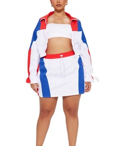 ชุดเซ็ตเสื้อแจ็คเก็ตและกางเกงขาสั้นกันลมผู้หญิง สีสันแบบคัสตอม สไตล์สตรีทแวร์ ซิปด้านหน้า ชุด 2 ชิ้น รุ่น 2026 - Product Image 5