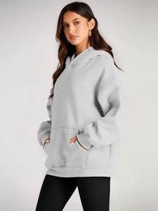 Sudadera con Capucha Extra Grande para Mujer, de Manga Larga, Forro Polar Antipelusas, para Otoño e Invierno - Product Image 3