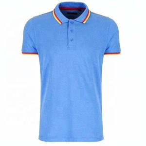 Polo de algodón azul, camisetas polo, de algodón 100% camisetas polo, logotipo personalizado - Product Image 1
