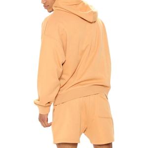 Custom <b>Men's</b> Drop Shoulder Pullover Hoodie With <b>Short</b> <b>Sets</b> Training Wear 100% Cotton Fleece Custom Design Printed Tracksuits - Product Image 2