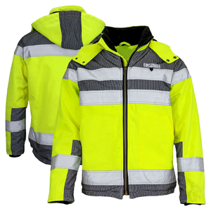 Veste de sécurité unisexe réfléchissante et résistante aux acides en coton de haute qualité, personnalisable, haute visibilité, pour le travail, l'hiver, la construction, vente en gros - Product Image 1