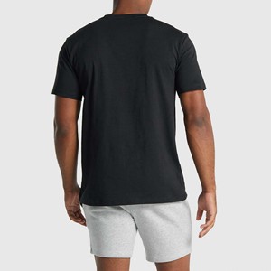 Camiseta Deportiva de Punto OEM de 150 Gramos, 100% Algodón, Secado Rápido, Manga Corta, Diseño Urbano de Alta Calidad en Negro para Hombre - Product Image 3