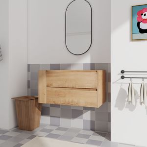 Mobile da Bagno a Parete da 36 Pollici con Cassetto a Chiusura Morbida, Esclusivo Mobile Senza Lavabo - Product Image 3