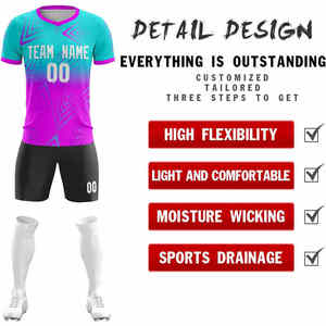 Latest Design New Style Soccer Uniform Premium Quality Custom Color Breathable Short Sleeve Suit - Product Image 6