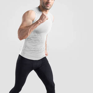 Camiseta de compresión para hombre con logotipo personalizado al por mayor, camiseta de compresión para entrenamiento más vendida para venta en línea - Product Image 6