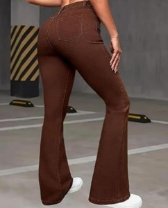 Luxury Designer <b>Boot</b> Cut Vintage Washed Denim Jeans-Runway Fashion Week Editorial Avant-garde Cotton - Product Image 5