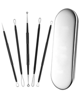 XELTECH SURGICAL Extractor de Puntos Negros y Espinillas de Acero Inoxidable, Herramienta para Eliminar Comedones, Pinzas y Espátulas Manuales