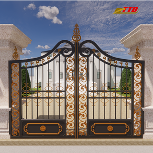 Puerta de Hierro Forjado de Lujo, Puerta de Entrada Decorativa de Hierro, Puerta de Entrada de Metal Personalizada para Propiedades Residenciales - Product Image 6