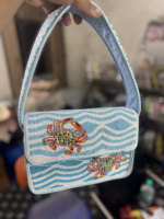 Tas Selempang Wanita Gaya Bohemian India, Kapasitas Besar, Buatan Tangan, Cocok untuk Acara Malam, Belanja, dan Pesta, Berhias Manik-Manik, Gaya Boho, Grosir